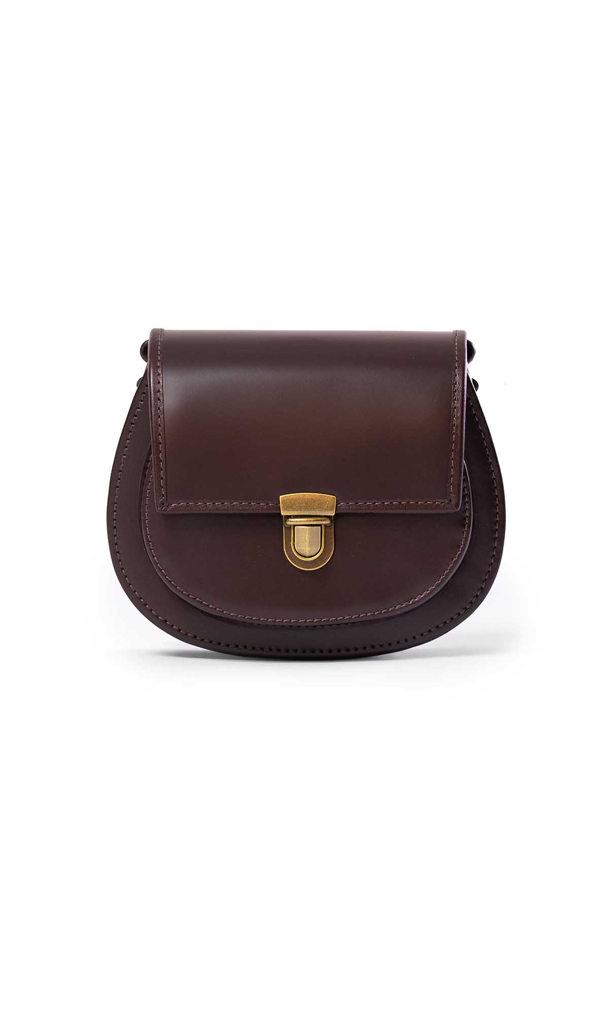 Roger Mini | Leather Handbag | Brown